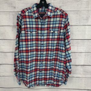 Vineyard Vines Shirt  Men's‎ Medium Owen Flannel Plaid Cotton Button-Down Casual